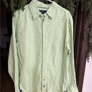 Daniel Cremieux Light Green Plaid Men's Shirt